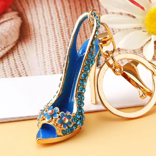 Fish mouth high heels blue-single OPP bag packaging,chaincharmsupply.com