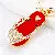 Wholesale Pearl Small Fragrance Bag Charm & Keychain Supply - Love Slippers Red - Single OPP bag packaging