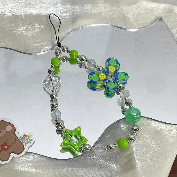 light green butterfly,chaincharmsupply.com
