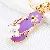Wholesale Pearl Small Fragrance Bag Charm & Keychain Supply - Four-leaf clover slippers purple-single OPP bag packaging