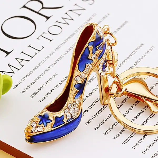 Star high heels sapphire blue-single OPP bag packaging,chaincharmsupply.com