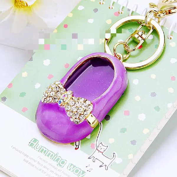 Bow Tie Shoes Purple-Single OPP Bag Packaging,chaincharmsupply.com