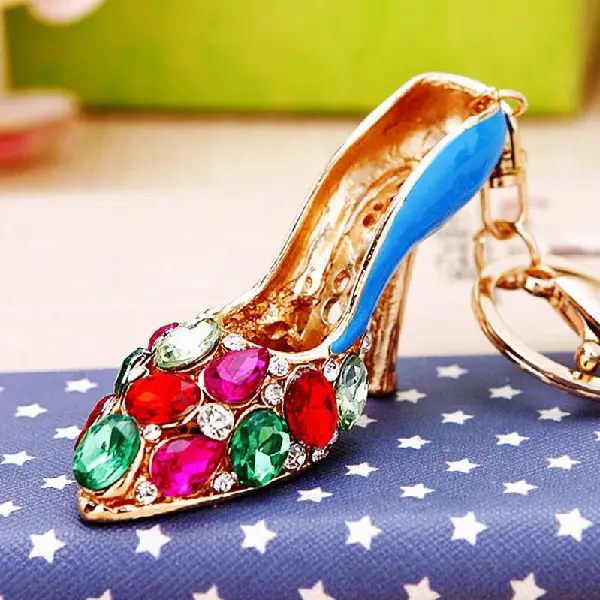 Crystal slipper blue-single OPP bag packaging,chaincharmsupply.com