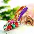 Pearl Small Fragrance Keychain Supply for Wholesale Retailers - Crystal Slippers Purple-Single OPP Bag Packaging