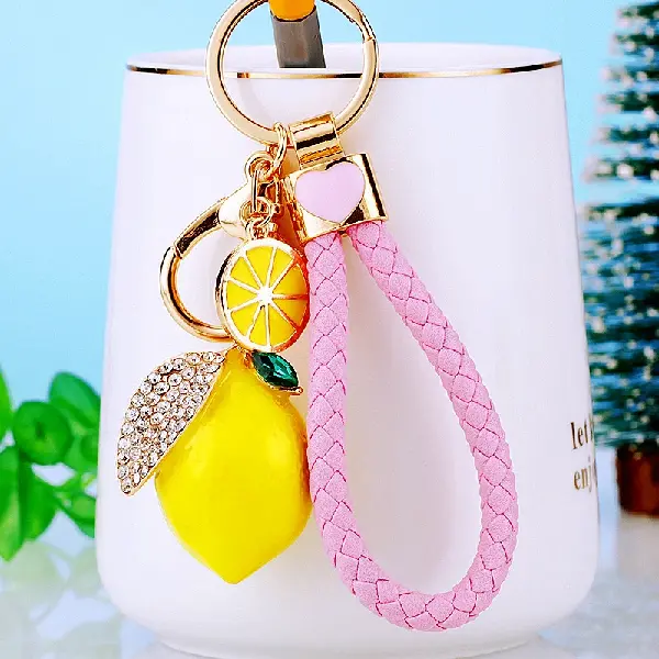 Pink rope + lemon-individually packaged,chaincharmsupply.com