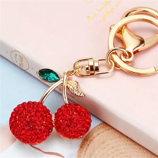 Full Rhinestone cherry red-individually packaged,chaincharmsupply.com