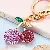 Wholesale Cute Rhinestone Lemon Keychain for Retailers - Full Rhinestone cherry purple-individually packaged