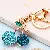 Wholesale Cute Rhinestone Lemon Keychain for Retailers - Full Rhinestone cherry blue-individually packaged