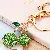Wholesale Cute Rhinestone Lemon Keychain for Retailers - Full Rhinestone cherry green-individually packaged