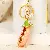 Wholesale Cute Rhinestone Lemon Keychain for Retailers - Oil dripping pea pod pink-individually packaged