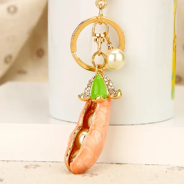 Oil dripping pea pod pink-individually packaged,chaincharmsupply.com