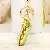 Wholesale Cute Rhinestone Lemon Keychain for Retailers - Oil dripping pea pods green-individually packaged
