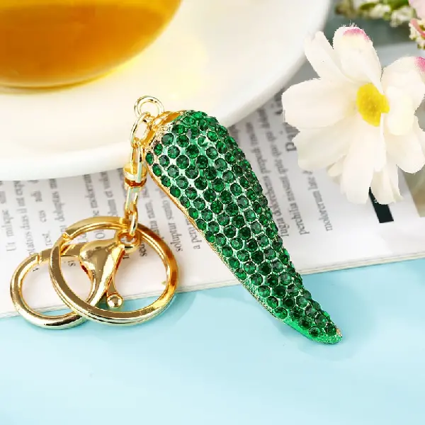 Full Rhinestone small pepper green-individually packaged,chaincharmsupply.com