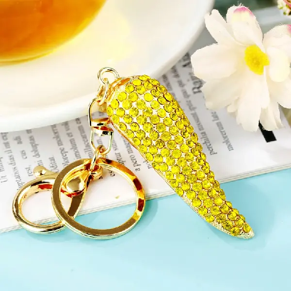 Full Rhinestone small pepper yellow-individually packaged,chaincharmsupply.com