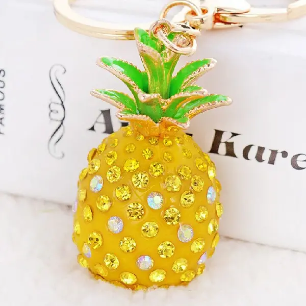 Three-dimensional pineapple yellow-individually packaged,chaincharmsupply.com