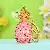 Wholesale Cute Rhinestone Lemon Keychain for Retailers - Three-dimensional pineapple pink-individually packaged