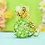 Wholesale Cute Rhinestone Lemon Keychain for Retailers - Three-dimensional pineapple green-individually packaged