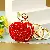 Wholesale Cute Rhinestone Lemon Keychain for Retailers - Full Rhinestone apple red-individually packaged