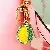 Wholesale Cute Rhinestone Lemon Keychain for Retailers - Rhinestone mini durian-individually packaged