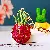 Wholesale Cute Rhinestone Lemon Keychain for Retailers - A322 Rhinestone Fruit Pitaya-Individually packaged