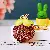 Wholesale Cute Rhinestone Lemon Keychain for Retailers - A322 Full Rhinestone Fruit Mangosteen-Individually Packaged