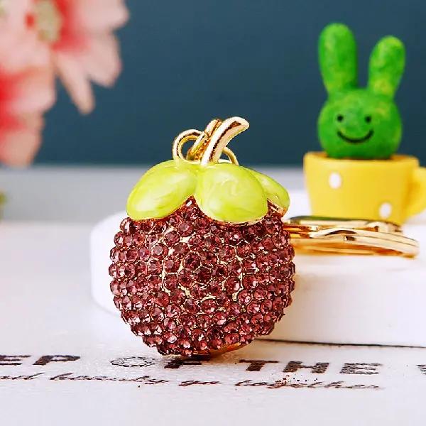 A322 Full Rhinestone Fruit Mangosteen-Individually Packaged,chaincharmsupply.com