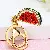 Wholesale Cute Rhinestone Lemon Keychain for Retailers - Watermelon segments-individually packaged