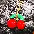 Wholesale Cute Rhinestone Lemon Keychain for Retailers - A732 double-sided cherry red-individually packaged
