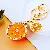 Wholesale Cute Rhinestone Lemon Keychain for Retailers - A777 orange double orange to orange-individually packaged