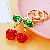 Wholesale Cute Rhinestone Lemon Keychain for Retailers - A733 new small cherry red-individually packaged