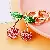 Wholesale Cute Rhinestone Lemon Keychain for Retailers - A733 new small cherry pink-individually packaged