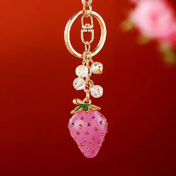 A731 Jelly Three-dimensional Strawberry Violet-Individually packaged,chaincharmsupply.com