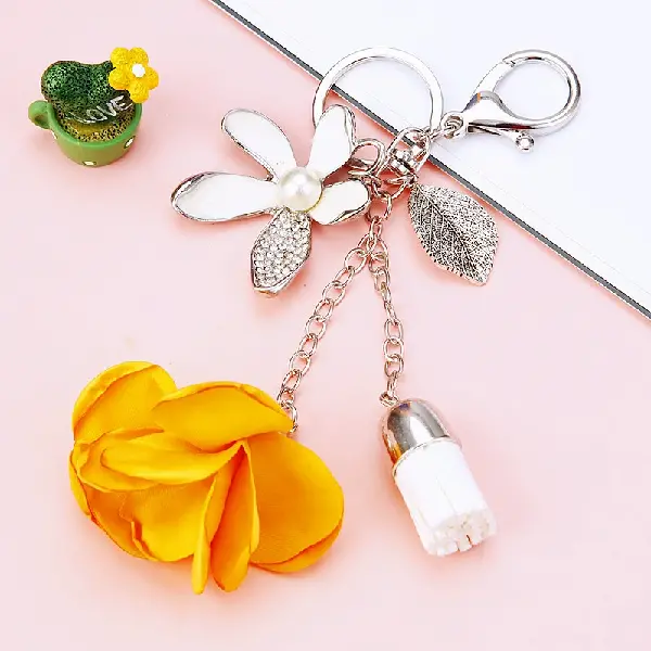 Metallic tassel yellow-single OPP bag packaging,chaincharmsupply.com