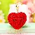 Wholesale Girly Heart Flower Car Keychain | Bag Charms Supply - Rhinestone heart red-single OPP bag packaging