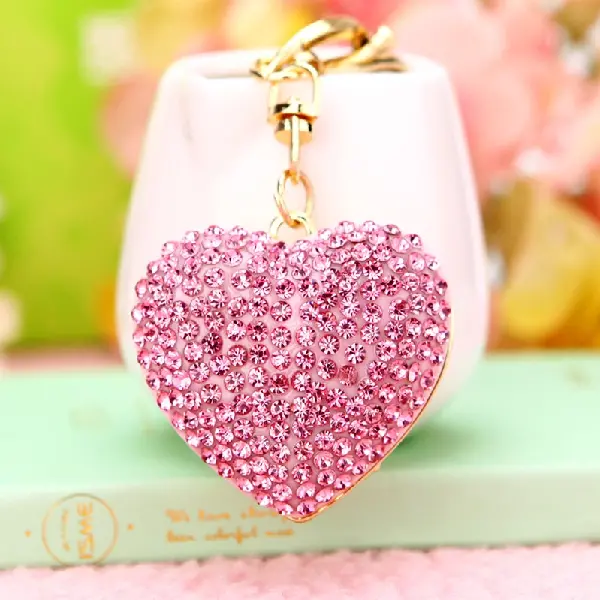 Rhinestone love pink-single OPP bag packaging,chaincharmsupply.com