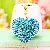 Wholesale Girly Heart Flower Car Keychain | Bag Charms Supply - Rhinestone love blue-single OPP bag packaging