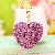 Wholesale Girly Heart Flower Car Keychain | Bag Charms Supply - Rhinestone love purple-single OPP bag packaging