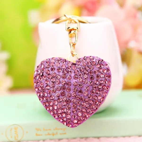 Rhinestone love purple-single OPP bag packaging,chaincharmsupply.com