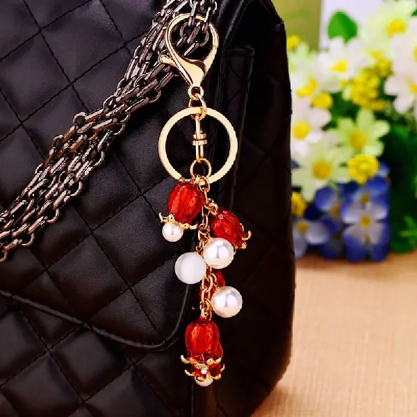 Pearl pomegranate flower-single OPP bag packaging,chaincharmsupply.com