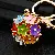 Wholesale Girly Heart Flower Car Keychain | Bag Charms Supply - Hollow flower ball color-single OPP bag packaging