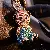 Wholesale Rhinestone Bear Car Key Charm Supply for Retailers - Lake blue sitting bear-single OPP bag packaging