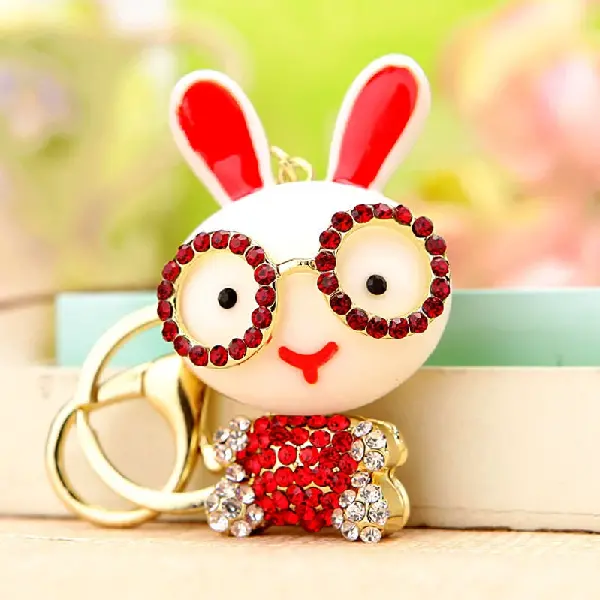 Glasses Rabbit Big Red-single OPP bag packaging,chaincharmsupply.com