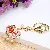 Wholesale Rhinestone Bear Car Key Charm Supply for Retailers - Colored Rhinestone Ruyi lock-single OPP bag packaging