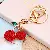 Wholesale Rhinestone Bear Car Key Charm Supply for Retailers - The red color of cherries means happiness-single OPP bag packaging