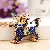 Wholesale Rhinestone Bear Car Key Charm Supply for Retailers - Lucky Unicorn Blue-single OPP bag packaging