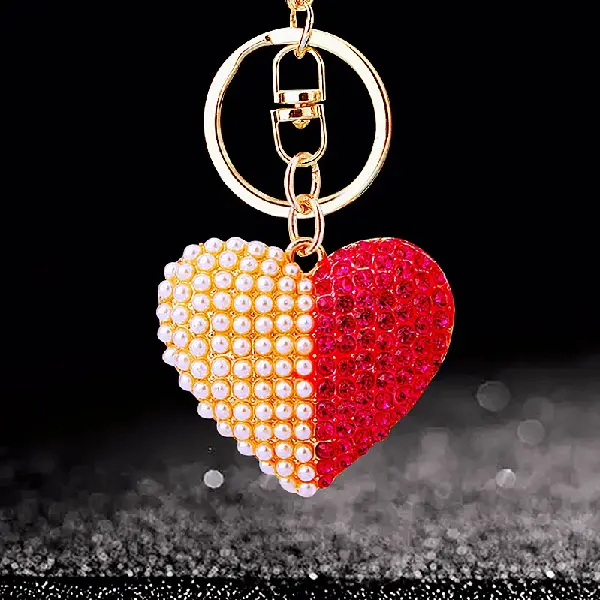 A525 double-sided pearl love rose red-single OPP bag packaging,chaincharmsupply.com