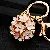 Wholesale Four-Leaf Clover Love Lock Keychains for Retailers - Hollow flower ball white-single OPP bag packaging