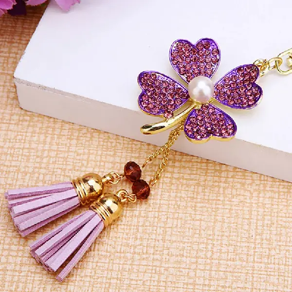 Pearl Clover Purple-Single OPP bag packaging,chaincharmsupply.com