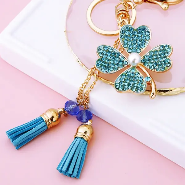 Pearl Clover Blue-Single OPP bag packaging,chaincharmsupply.com
