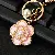 Wholesale Four-Leaf Clover Love Lock Keychains for Retailers - Pearl rose pink-single OPP bag packaging